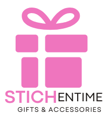pink and black flat illustrative gift shop logo